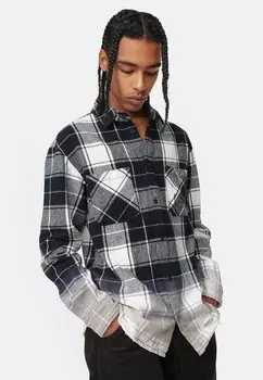 Рубашка ФЛАНЕЛЕВАЯ РУБАШКА CHEST SIGNATURE HEAVY WASHED Karl Kani, черный