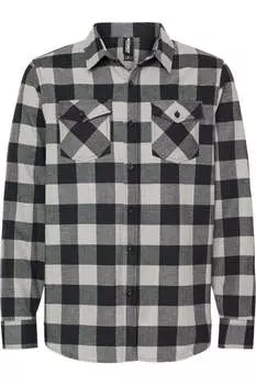 Рубашка фланелевая Independent Trading Co Independent Trading Co., цвет grey heather/ black