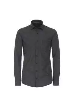 Рубашка фланелевая с принтом свободного покроя Casamoda, серый