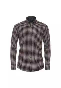 Рубашка фланелевая свободного покроя в клетку Casamoda, коричневый