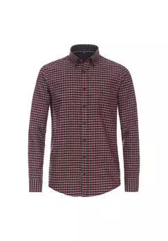 Рубашка фланелевая свободного покроя в клетку Casamoda, красный