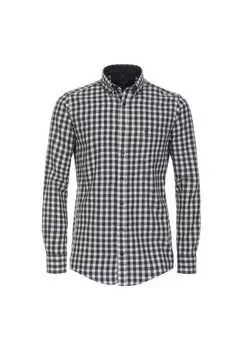 Рубашка фланелевая свободного покроя в клетку Casamoda, синий