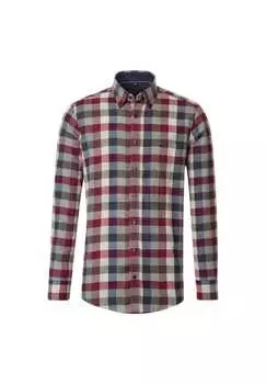 Рубашка фланелевая свободного покроя в клетку Casamoda, красный