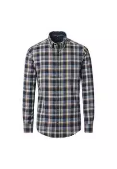 Рубашка фланелевая свободного покроя в клетку Casamoda, синий