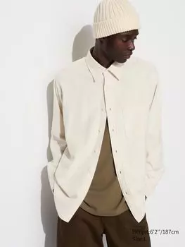 Рубашка фланелевая Uniqlo, цвет 01 белый