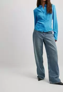 Рубашка FLIESSENDES NORMALES NA-KD, синий