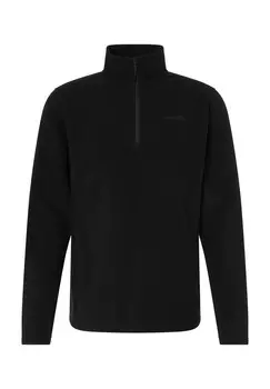 Рубашка флисовая Джоэл, воротник стойка, вышивка логотипа, мужская moorhead, цвет Black Beauty