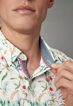 Рубашка FLORAL SHORT SLEEVE REGULAR FIT Next, белый
