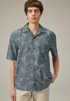 Рубашка FLORAL SHORT SLEEVE SHIRT WITH CUBAN COLLAR Next, цвет blue