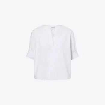 Рубашка Frame из смесового хлопка с V-образным вырезом, мультиколор