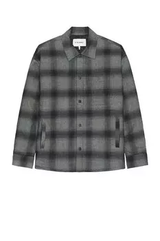Рубашка Frame Plaid Overshirt, цвет Black & Grey Plaid