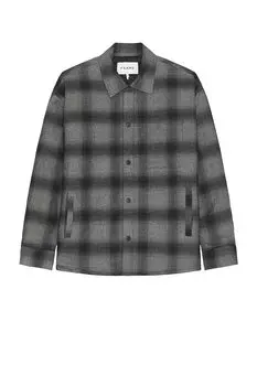 Рубашка FRAME Plaid Overshirt, цвет Black & Grey Plaid