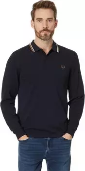 Рубашка Fred Perry L/S Twin Tipped Shirt, цвет Navy/Snow White/Shaded Stone