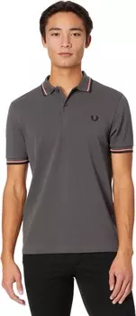 Рубашка Fred Perry Twin Tipped Fred Perry Shirt, цвет Gunmetal/Light Coral/Black
