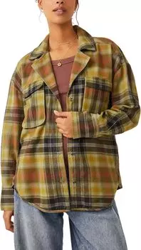 Рубашка Free People Izzy Cargo, цвет Olive Combo