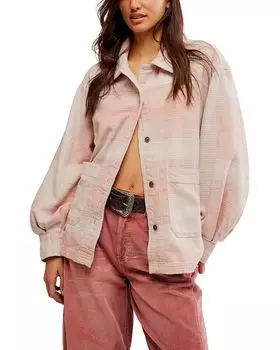 Рубашка Free People Keep It Cozy Shirt, цвет Berry Combo
