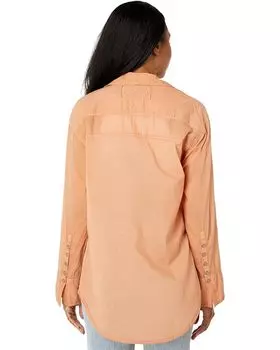 Рубашка Free People Sheer Luck Shirt, цвет Wood Chimes