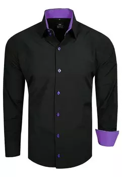 Рубашка FREIZEIT-HEMD Rusty Neal, цвет schwarz/lila