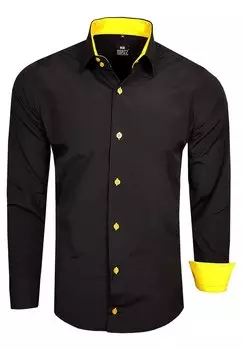 Рубашка FREIZEIT-HEMD Rusty Neal, цвет schwarz/gelb