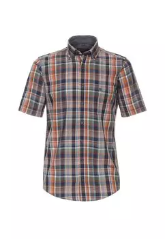 Рубашка Freizeit Kurzarm Kariert Casual Fit CASAMODA, оранжевая