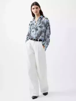 Рубашка French Connection Diandra Devore Popover, цвет summer/white/blue