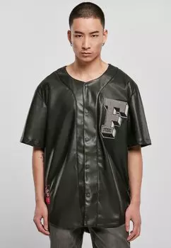 Рубашка FUBU, черная светло-синяя