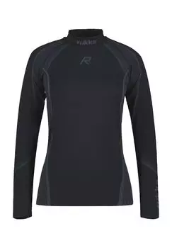 Рубашка функциональная, воротник стойка, облегающая фигуру, женская rukka, черный