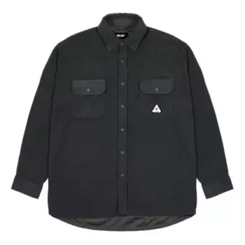 Рубашка fw21 ultimo polar grid overshirt 'black' Palace, черный