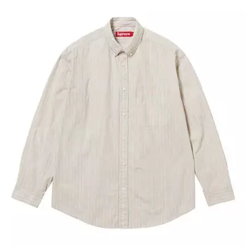 Рубашка fw23 week5 loose fit stripe shirt 'beige' Supreme, бежевый
