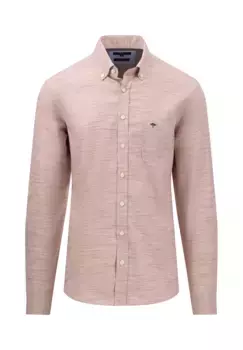 Рубашка FYNCH-HATTON с длинными рукавами и тисненым логотипом на нагрудном кармане, цвет Orient Red