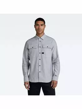 Рубашка G-Star Raw Langarmhemd, цвет correct grey-white oxford