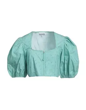 Рубашка Ganni, бирюзовый