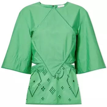 Рубашка GANNI Broderie Anglaise Top