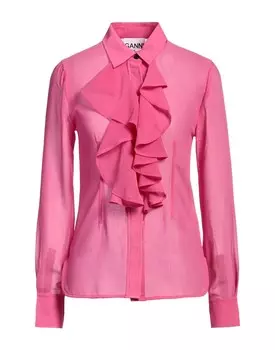 Рубашка Ganni, фуксия