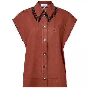 Рубашка GANNI Hemp Sleeveless Shirt