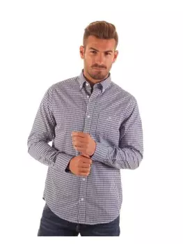 Рубашка Gant, цвет marineblau/wei