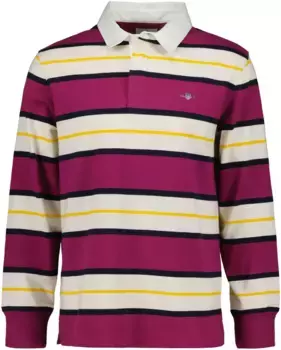 Рубашка Gant для регби "STRIPED HEAVY RUGGER", в модную полоску, цвет Pale Syren