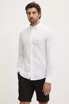 Рубашка Gant из хлопка, белый