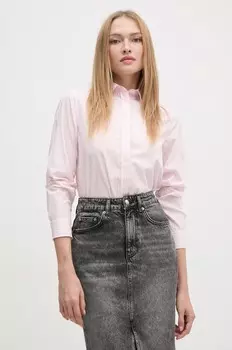 Рубашка Gant из хлопка, розовый