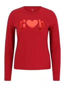 Рубашка Gap Petite, цвет Blood red/Neon red