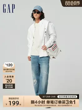 Рубашка Gap с вышитым логотипом медведя, черный