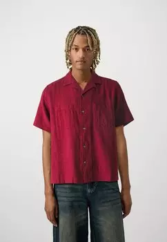Рубашка Gauze Crinkle Unisex BDG Urban Outfitters, красная