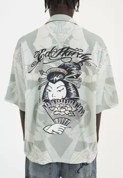 Рубашка GEISHA FAN CAMP Ed Hardy, зеленый