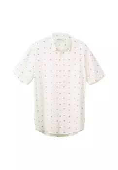 Рубашка GEMUSTERTES TOM TAILOR DENIM, белый