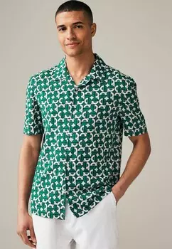 Рубашка GEO SHORT SLEEVE, REGULAR FIT Next, зеленый