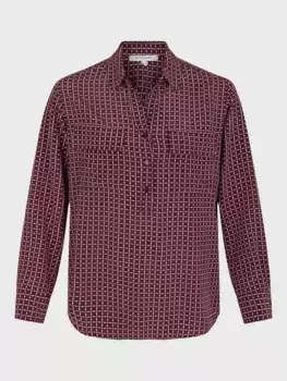 Рубашка Gerard Darel Bernadette Check Silk, цвет bordeaux/multi
