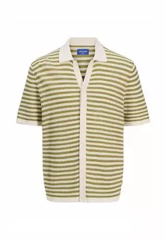 Рубашка GESTREIFT Jack & Jones, бежевый