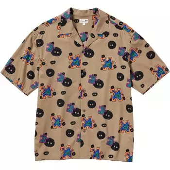 Рубашка Ghibli X Studio Ghibli Cotitled Series унисекс хаки Uniqlo, хаки
