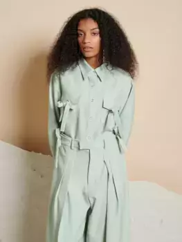 Рубашка GHOSPELL Pip Ties, цвет sage green