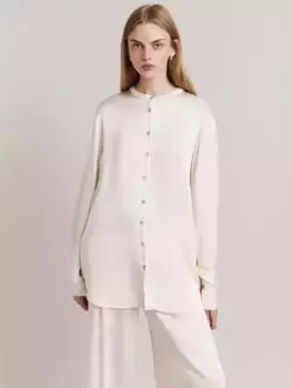 Рубашка Ghost Lila Relaxed Satin, слоновая кость